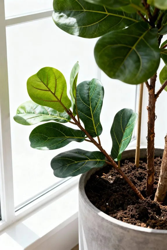 lighting enhances faux plants
