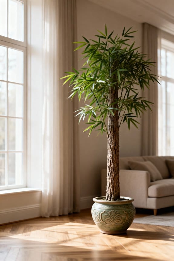 low maintenance bamboo tree planters