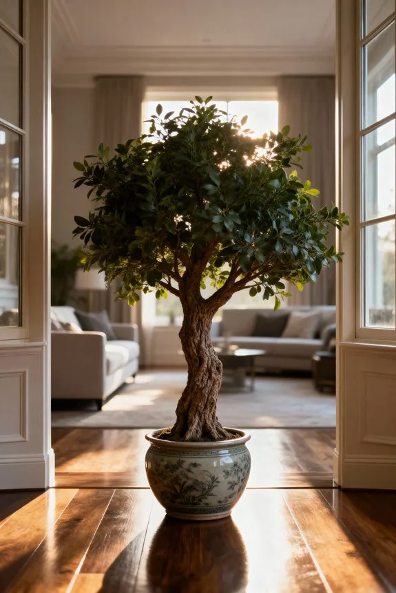 lush low maintenance bedroom trees