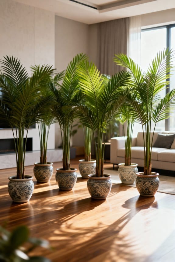 lush low maintenance faux palms
