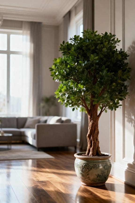 modern artificial indoor trees