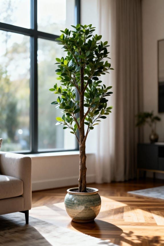 narrow space artificial trees