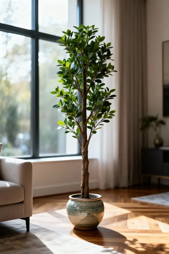 narrow space artificial trees
