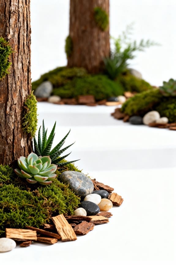natural touches enhance faux trees