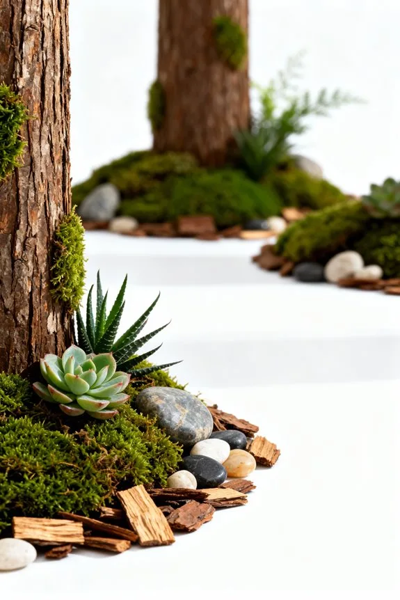 natural touches enhance faux trees