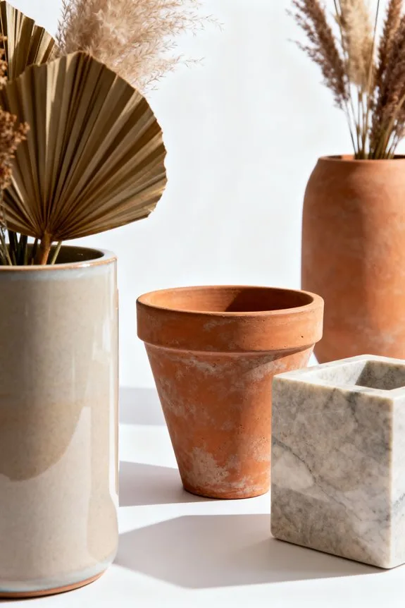 planter shape and material