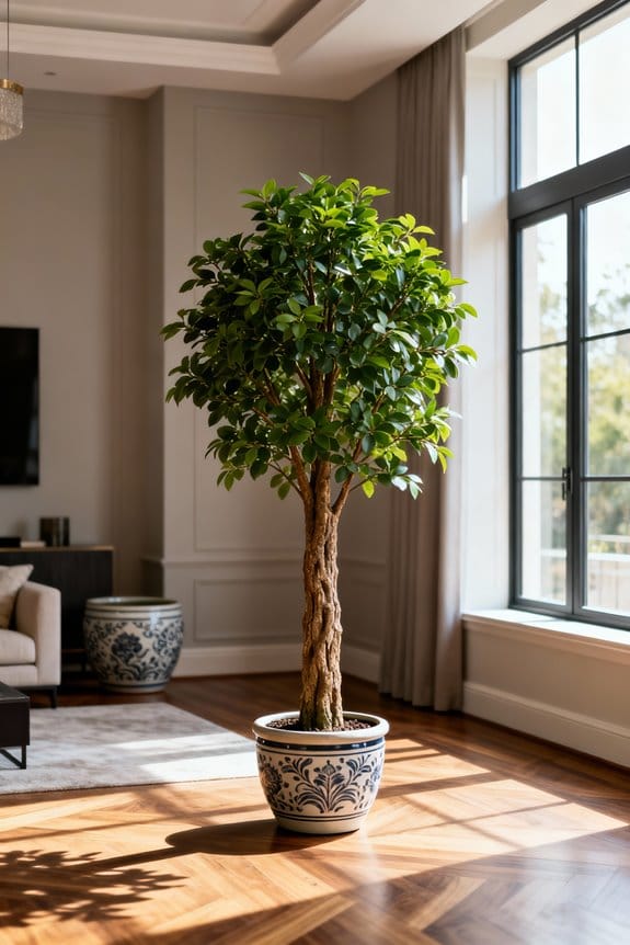 potted trees for decor