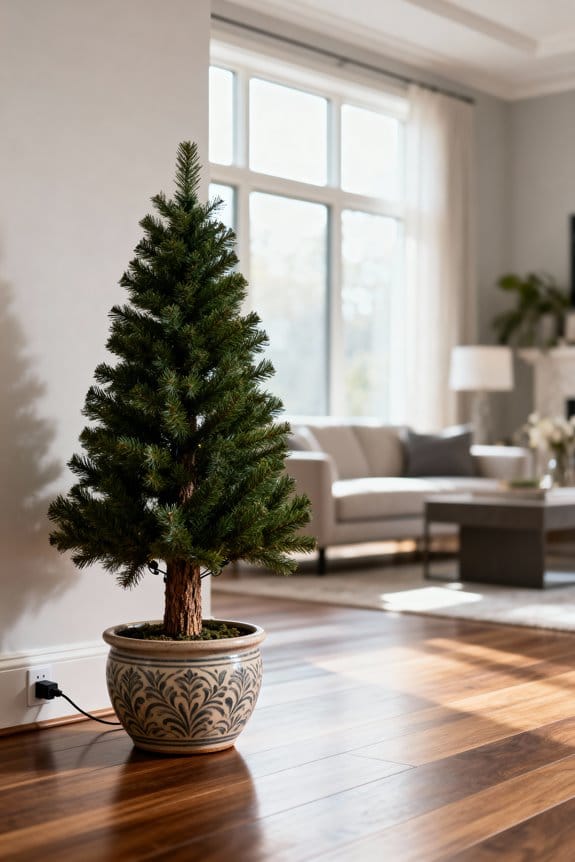 pre lit christmas tree selection