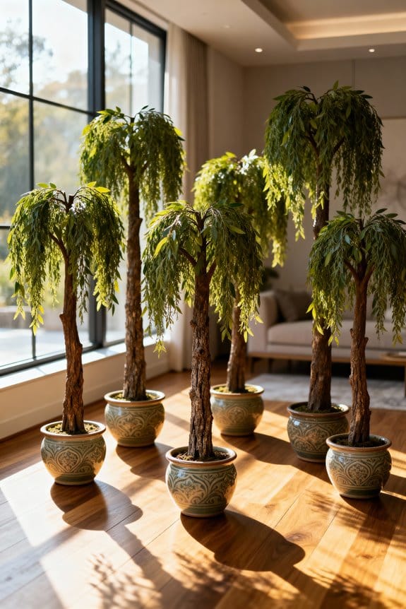realistic drooping branch trees