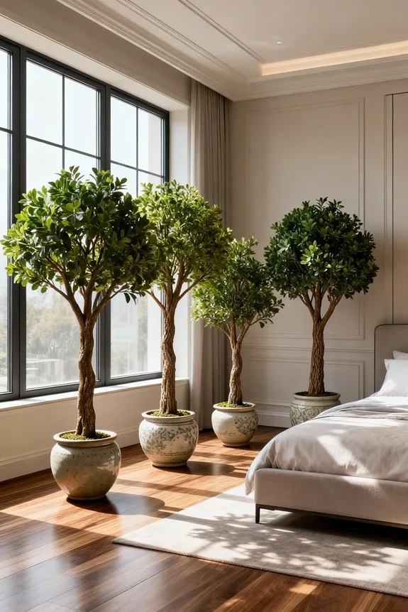 realistic faux indoor trees