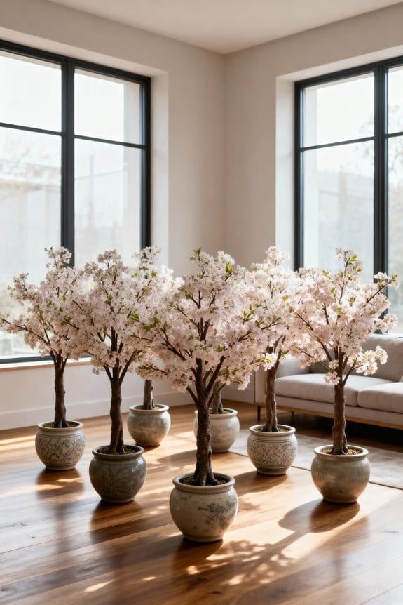 realistic indoor cherry blossoms