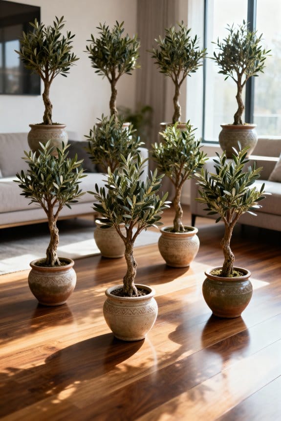 realistic indoor olive trees
