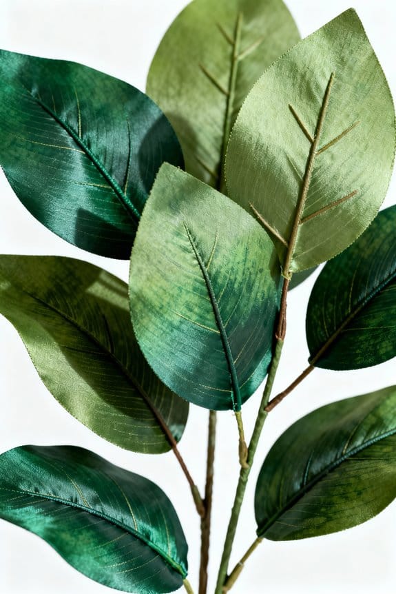 realistic leaf textures emphasized