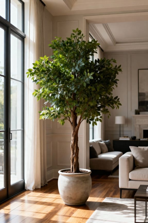 realistic low maintenance faux trees