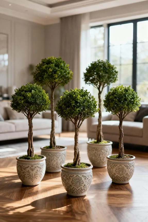 realistic no water faux trees