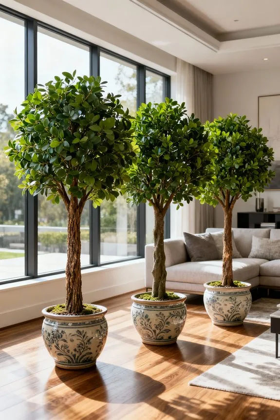 realistic uv resistant faux trees