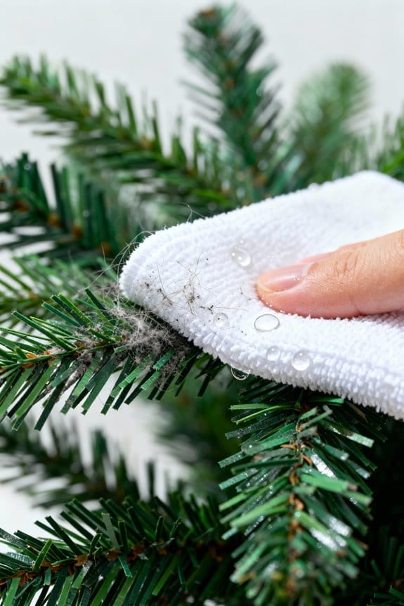 safely dust faux trees