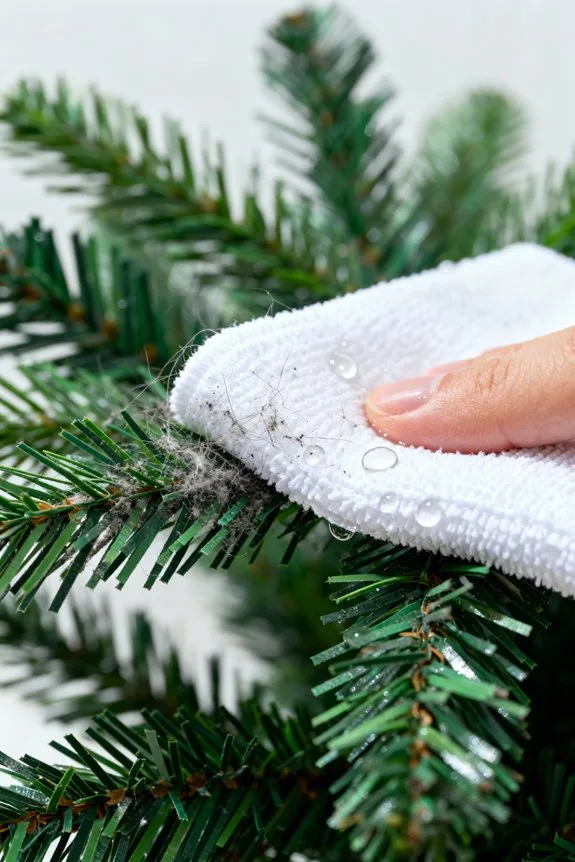 safely dust faux trees
