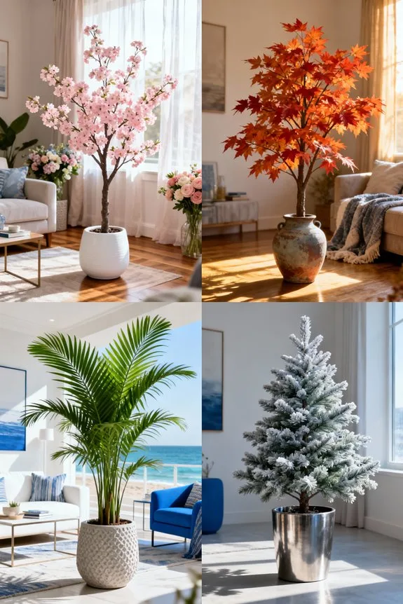 seasonal decoration for faux trees