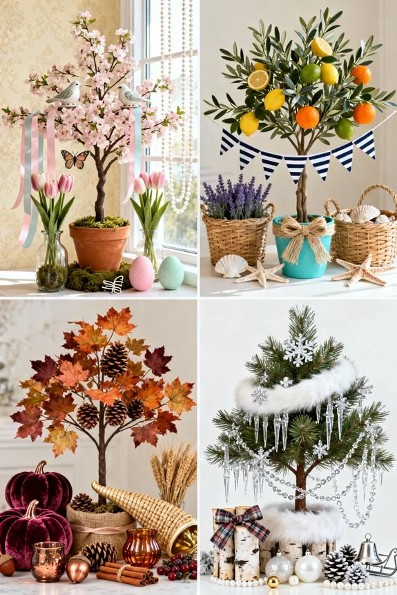 seasonal faux tree accessories