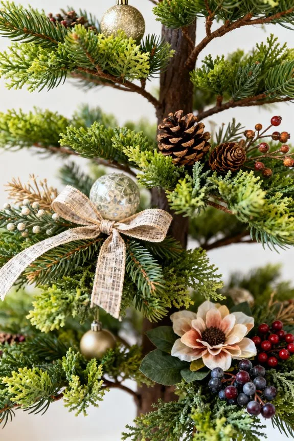 seasonal styling for faux trees