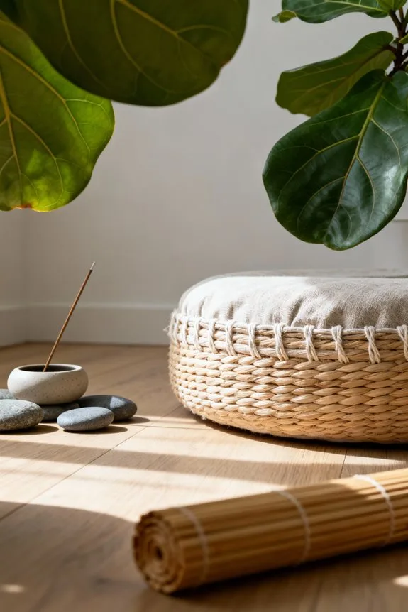 serene decluttered indoor oasis