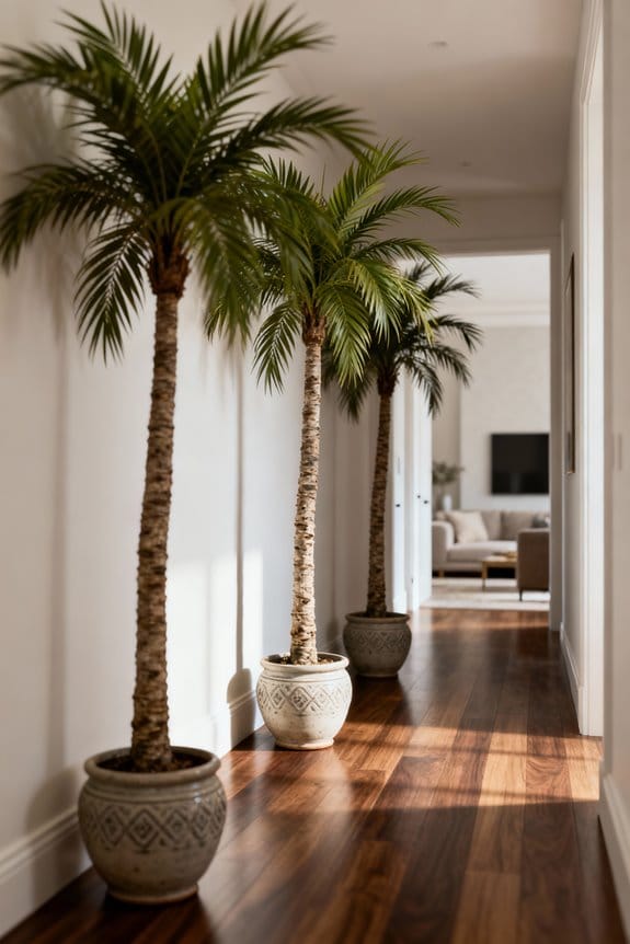 slim palm trees selection