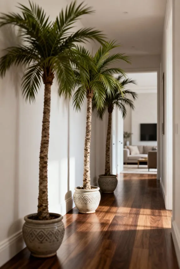 slim palm trees selection