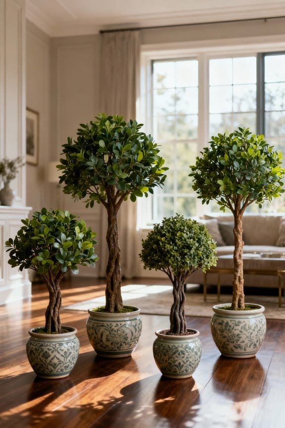 staging faux tree packages