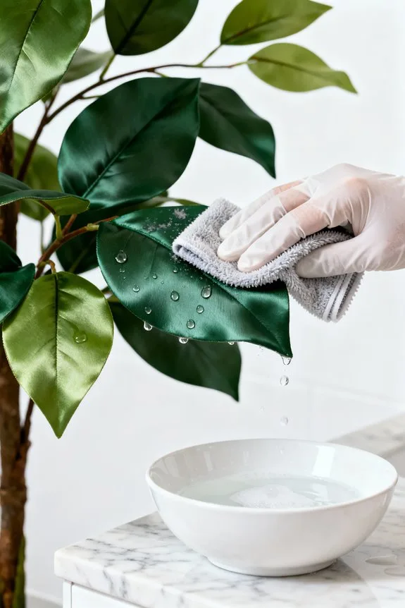 stain removal for faux foliage