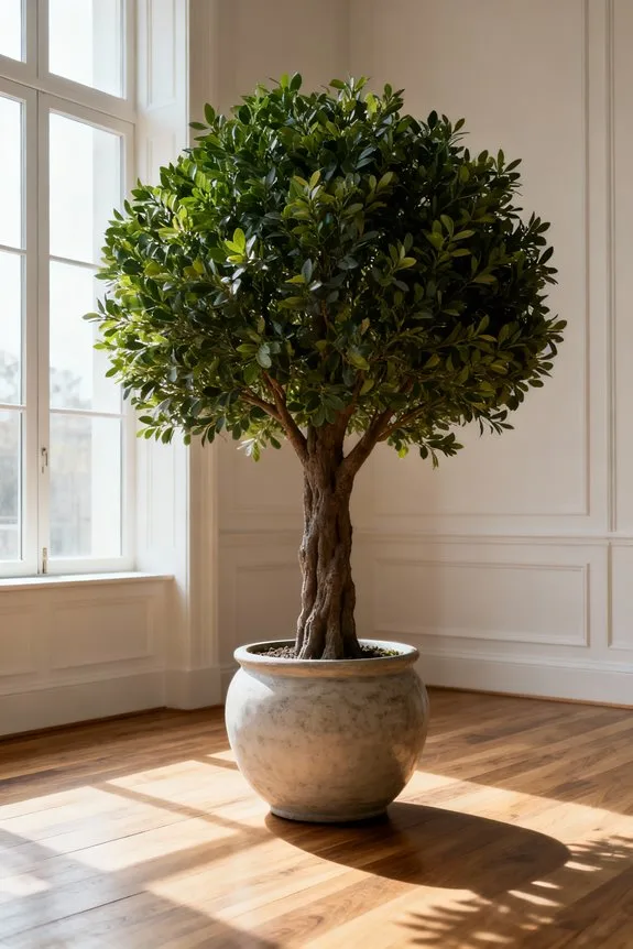 stylish indoor oversized greenery
