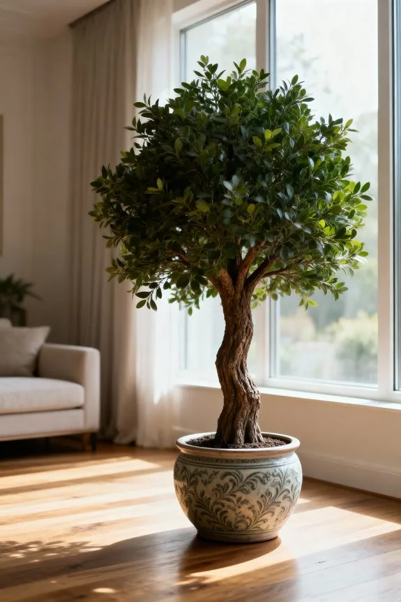 stylish low maintenance artificial trees