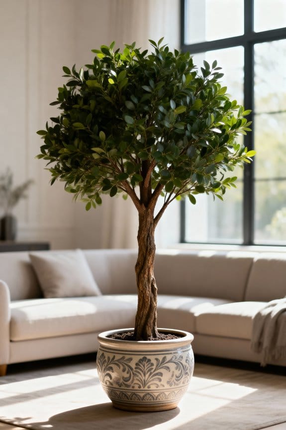 stylish low maintenance decor trees