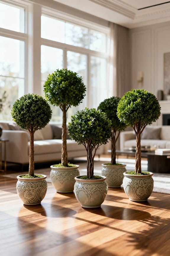 stylish sturdy weighted faux trees