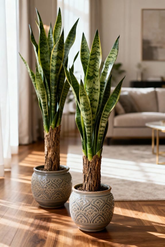 stylish tall faux plants
