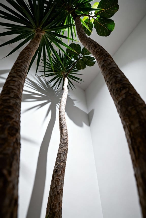 tall indoor trees elevate spaces