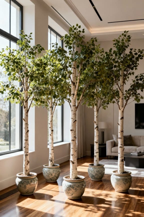 top faux birch trees