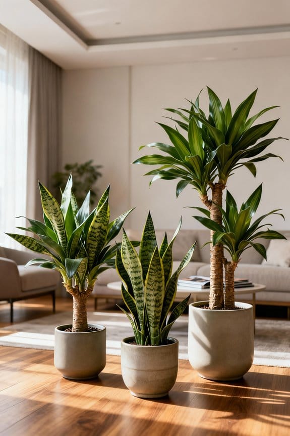 top faux snake plants