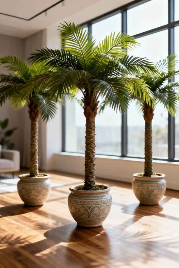 tropical faux trees selection
