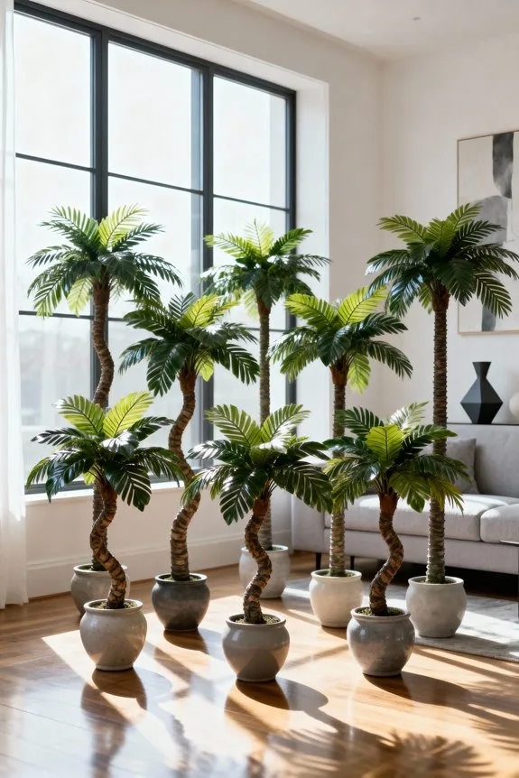 tropical palm trees indoors