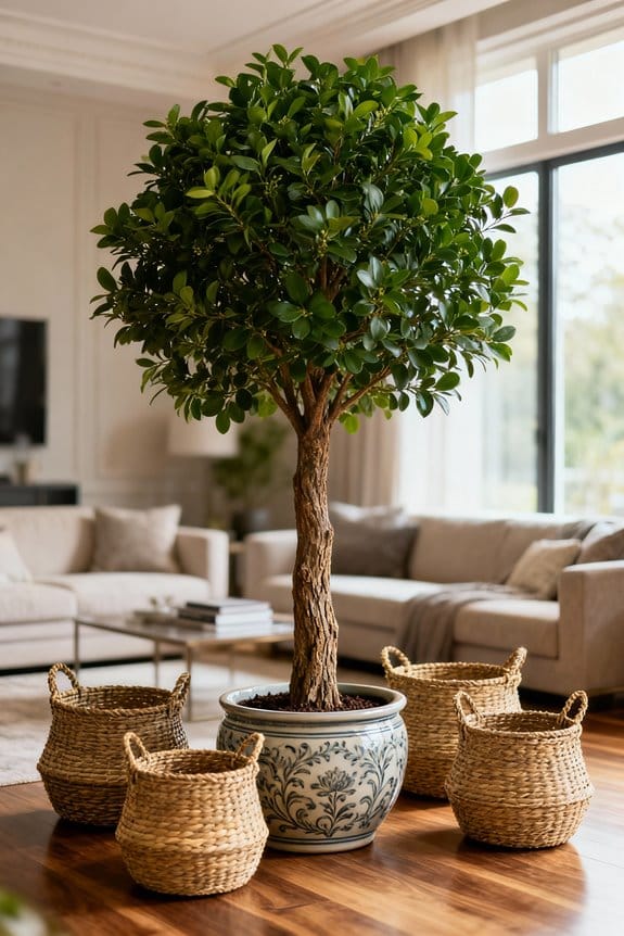 woven baskets for decor